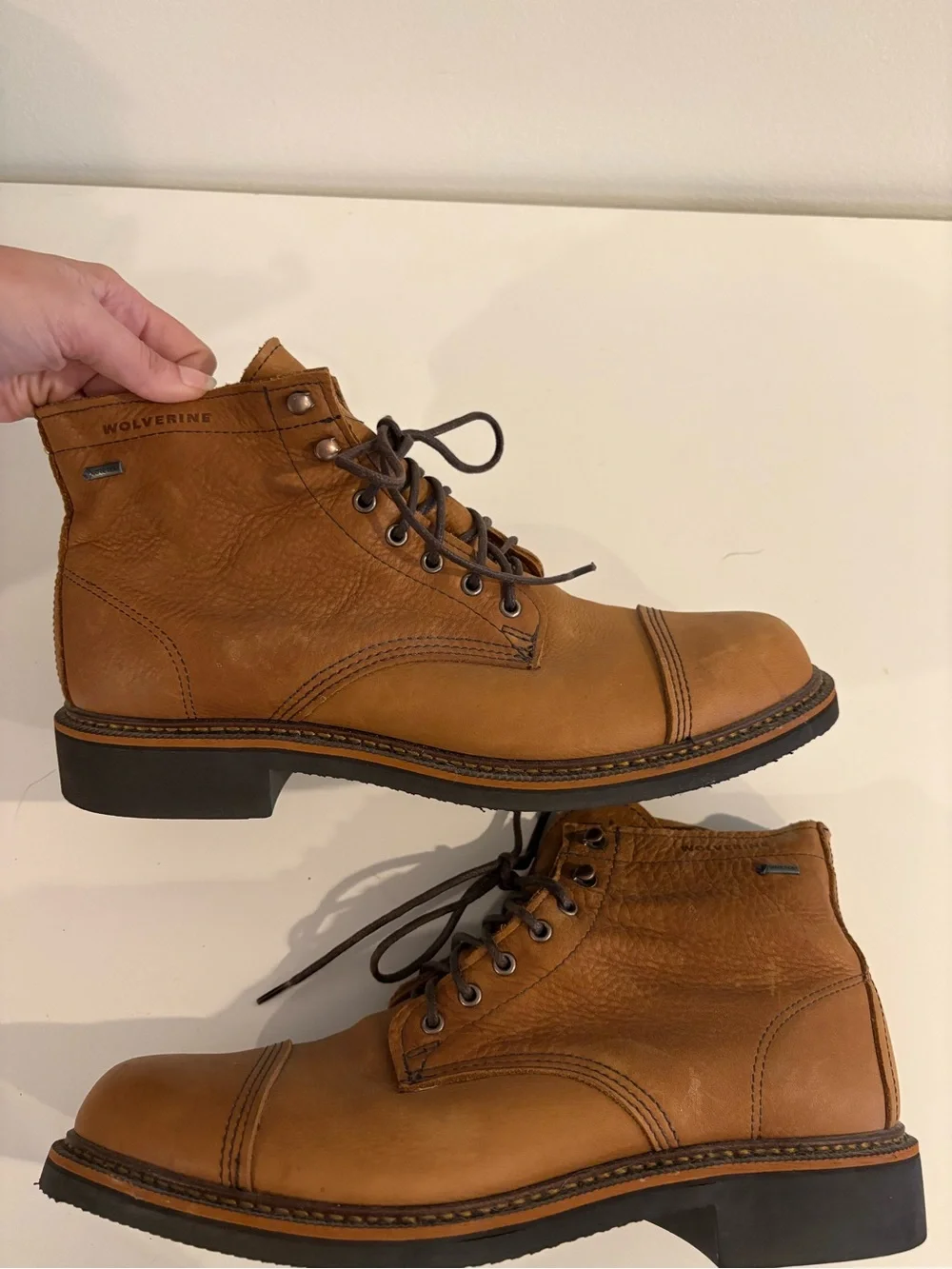 Wolverine || Jenson Lace Up Leather Boots Brown Tan 11.5